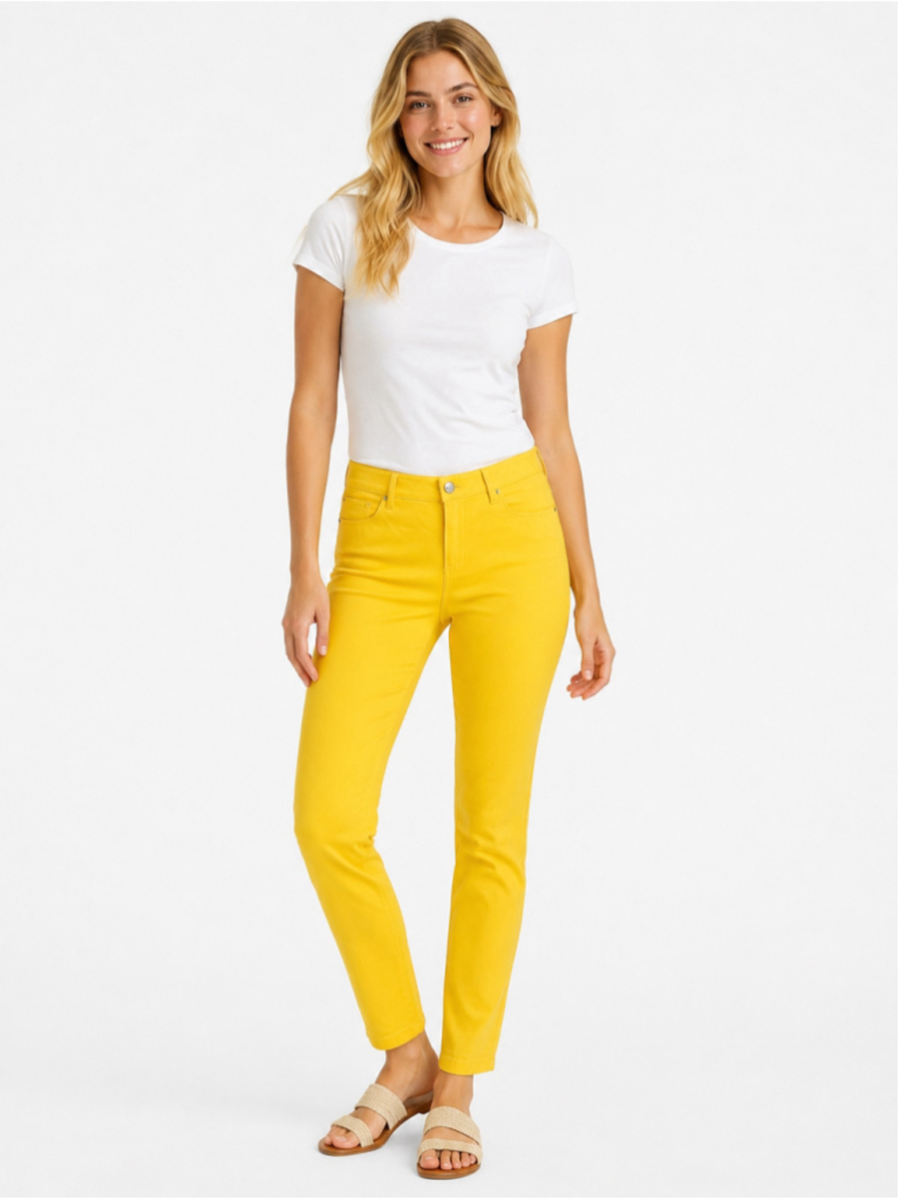 Women's Pinko Yellow Pants Size 12 NWT
